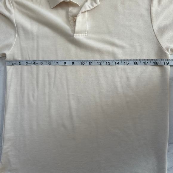 Vintage 80’s Levi’s polo medium ivory mens golf shirt long tail short sleeve - Picture 14 of 14